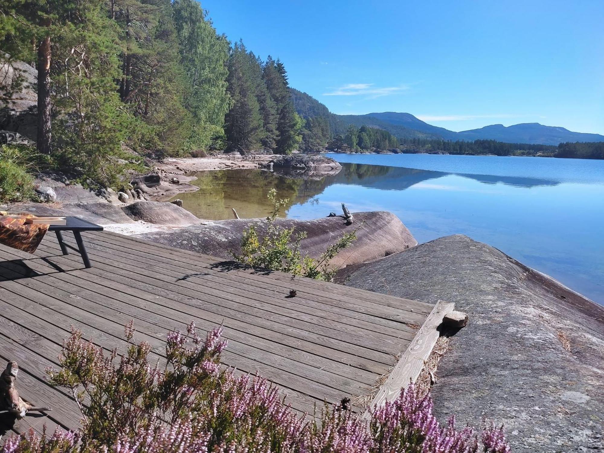 Hytte Ved Vravatnet I Vradal Bagian luar foto